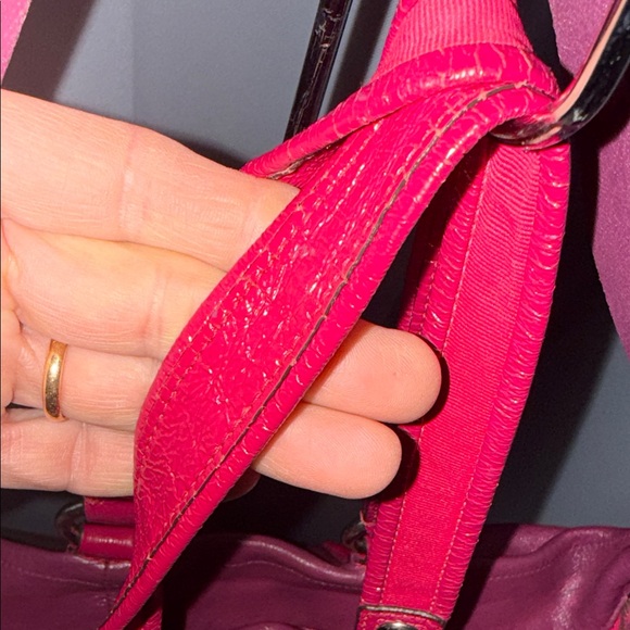 COACH POPPY Pink Leather SHOULDER CROSS BODY Bag AND DUST BAG - Picture 11 of 15